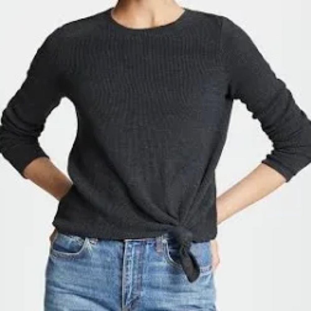 NWOT- Madewell Elwood Knot Front Long Sleeve Top- Size 2X